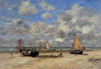 尤金 佈丹 Low Tide at Scheveningen 尤金 佈丹 Low Tide at Scheveningen